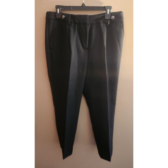 Talbots Ankle Black Dress Pants Button Detail Viscose Blend Size 10 Petite - Picture 1 of 5